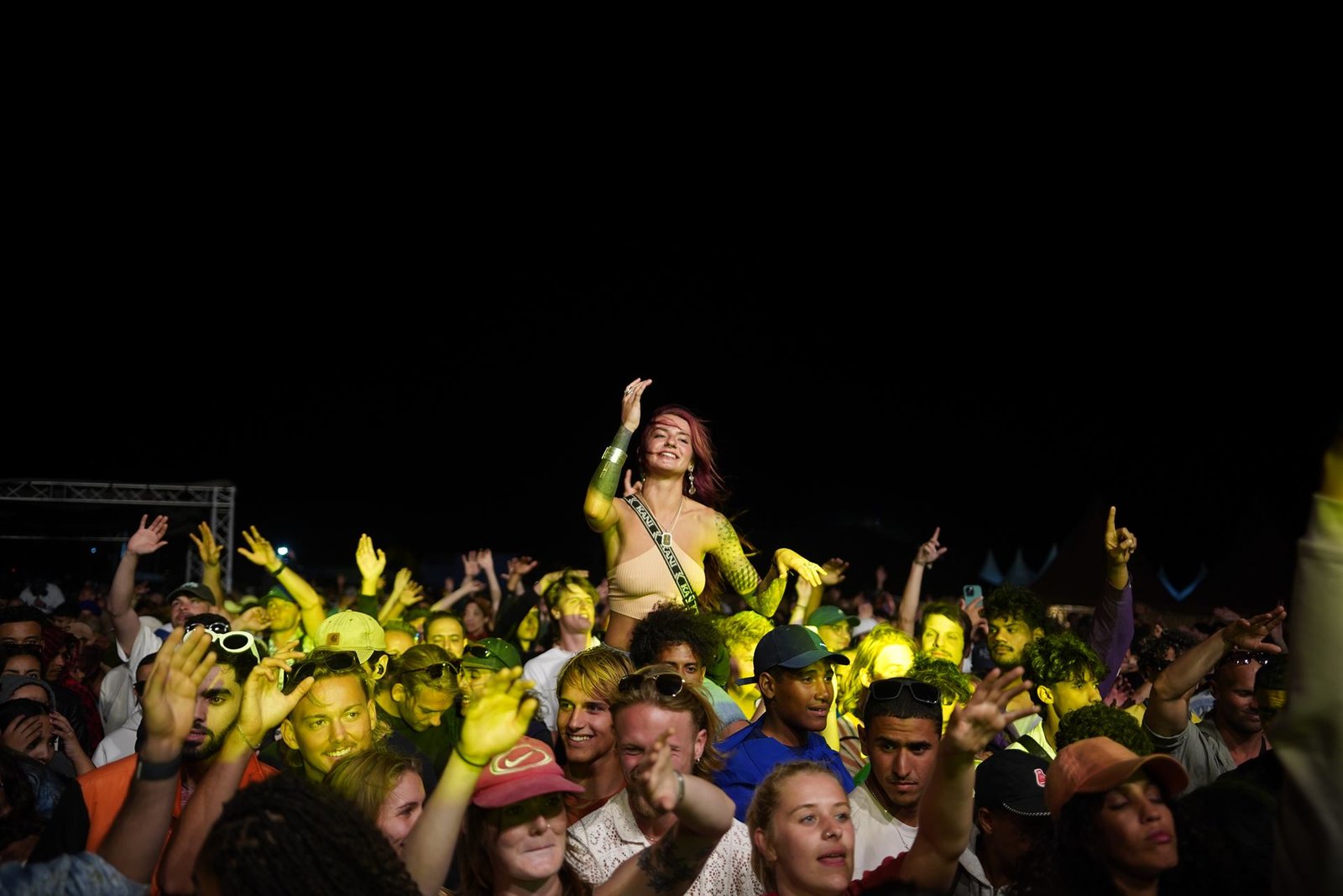 Public en fête pendant le festival